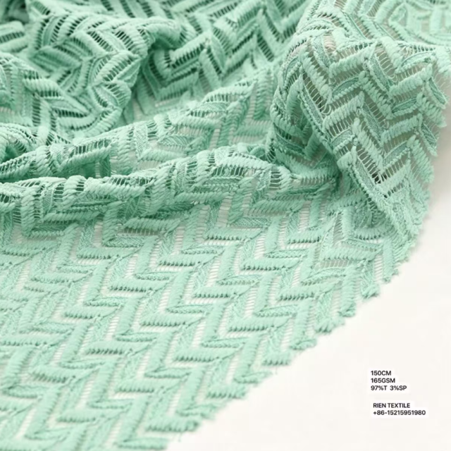 97%T 3%SP Knitted Double Layer Cloud Jacquard Fabric