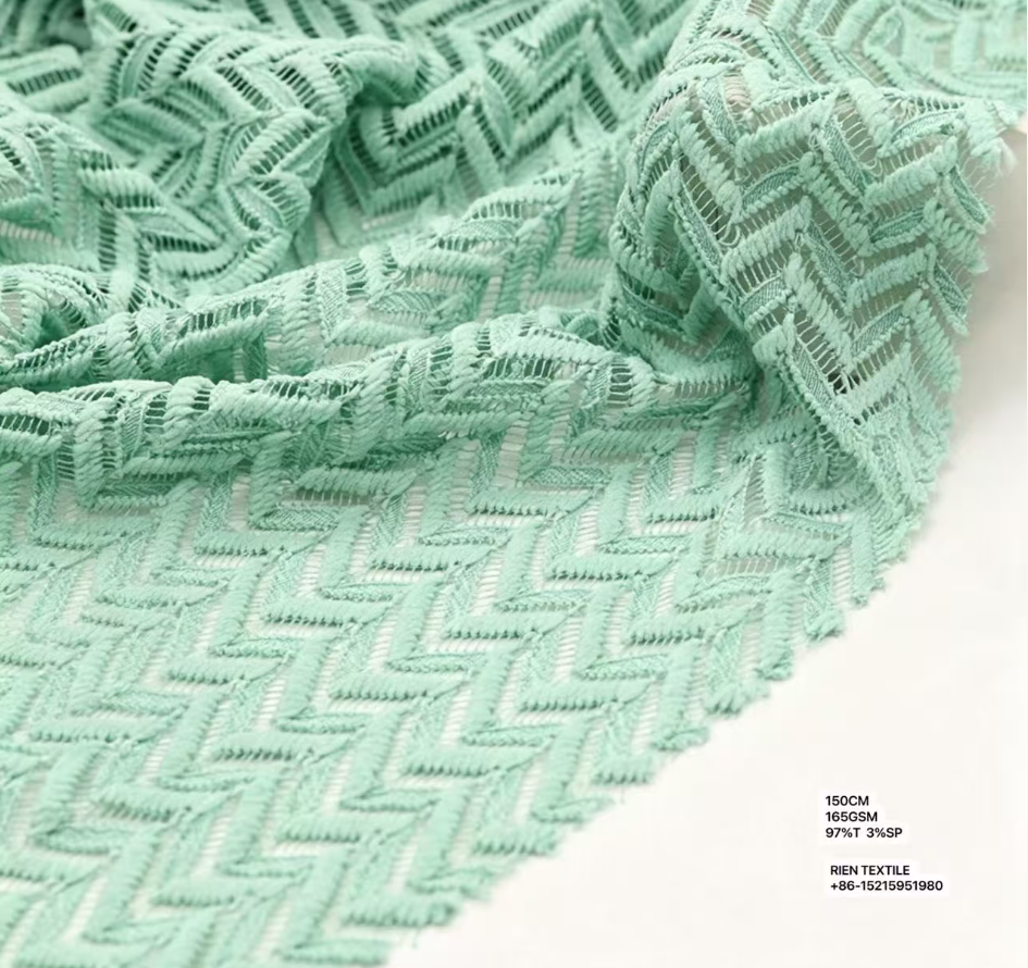 97%T 3%SP Knitted Double Layer Cloud Jacquard Fabric