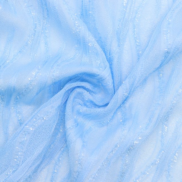 97%T 3%SP Wavy Shimmer Textured Knit Fabric