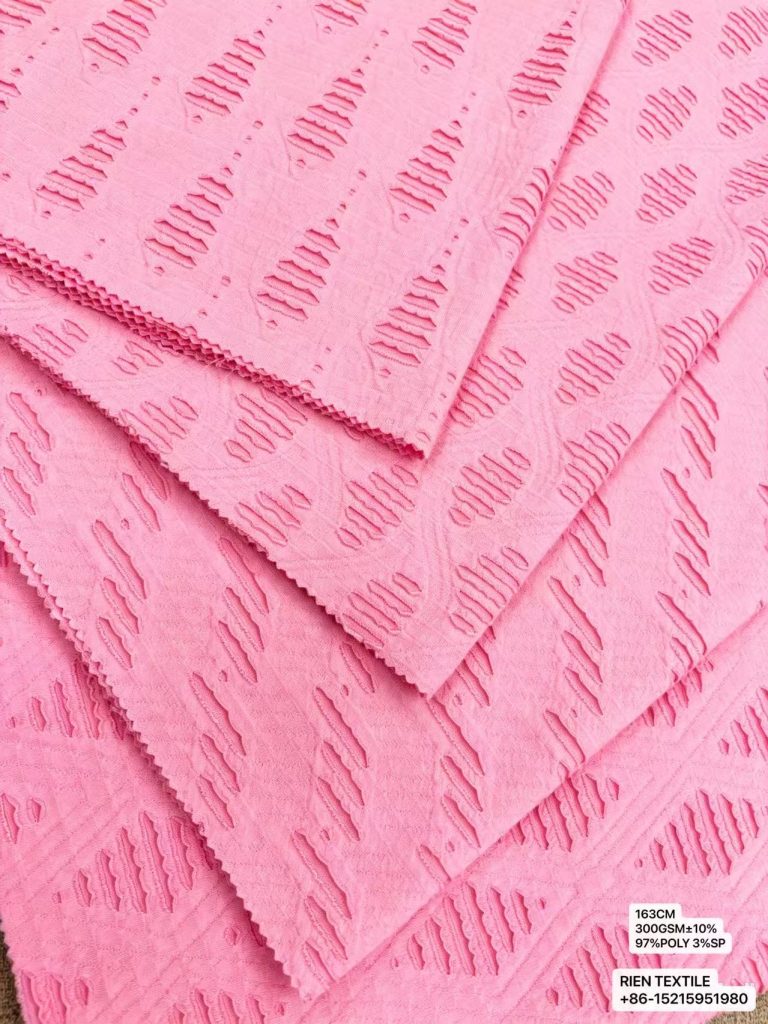 97%POLY 3%SP Water‑Soluble Embroidery Jacquard Fabric