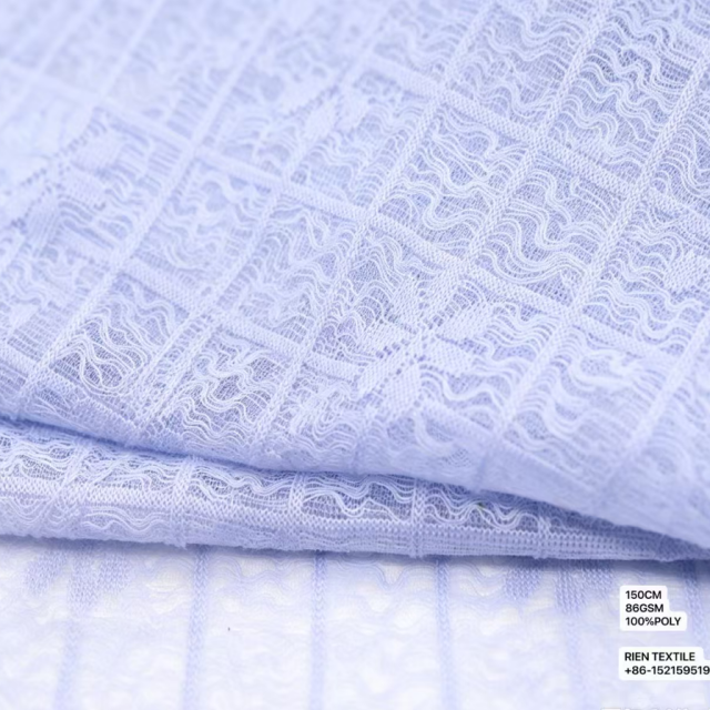 100%POLY Mesh Lace Jacquard Fabric