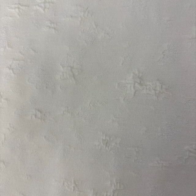 53%RAYON 44%POLYESTER 3%SP MILK WHITE EMBOSSED KNIT JACQUARD FABRIC