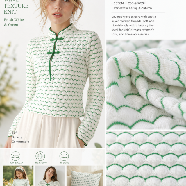 70% POLYESTER 20%RAYON 10%METALLIC THREAD JACQUARD KNIT FABRIC