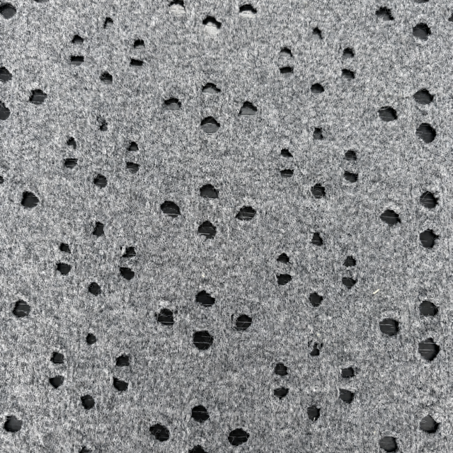72% POLYESTER 11% NYLON 5%WOOL 10%ACRYLIC 2%SP IRREGULAR PERFORATED KNIT FABRIC