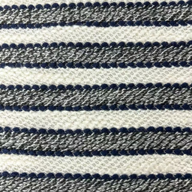 100% POLYESTER STRIPED KNIT FABRIC