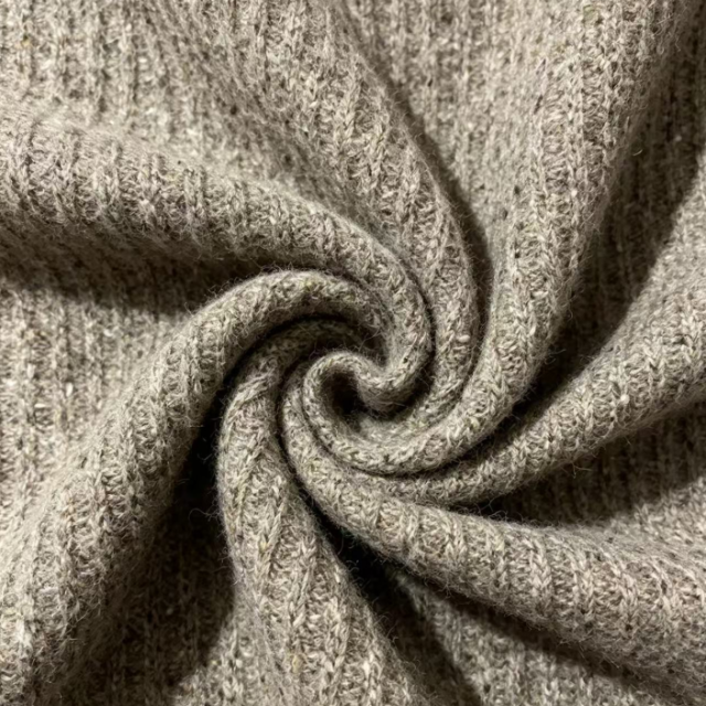 79%TENCEL 6%NYLONR 6%WOOL 6%ACRYLIC 3%SP TEXTURED RIB KNIT FABRIC