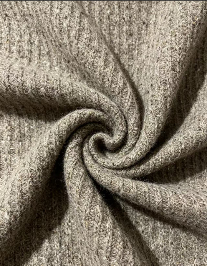 79%TENCEL 6%NYLONR 6%WOOL 6%ACRYLIC 3%SP TEXTURED RIB KNIT FABRIC