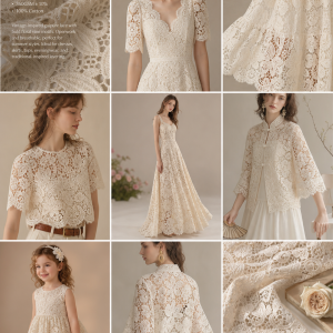 100% COTTON RETRO BIG FLORAL WATER-SOLUBLE LACE