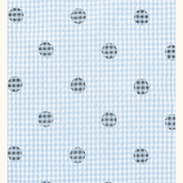 52%COTTON 48%POLY GINGHAM DOT-HOLLOW FABRIC
