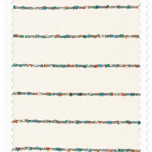 55% POLYESTER 30% RAYON 10%LINEN 5%COTTON COLORFUL-YARN STRIPED FABRIC