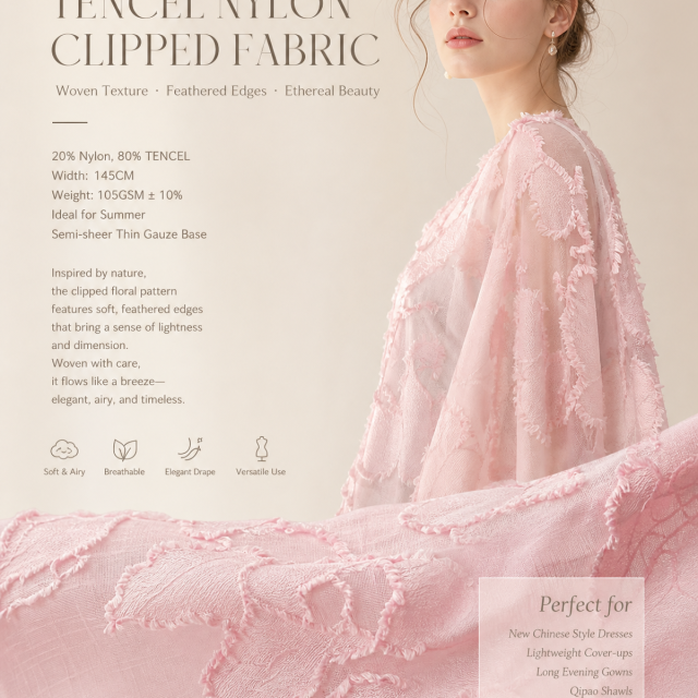 20%NYLON 80%TENCEL CLIP FLOWER FABRIC