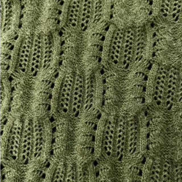 65%RECYCLE P 13%ACRYLIC 13%NYLON 6%WOOL 3%SP OPENWORK KNIT FABRIC