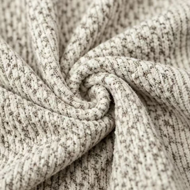 100%POLYESTER CHENILLE RIB KNIT FABRIC