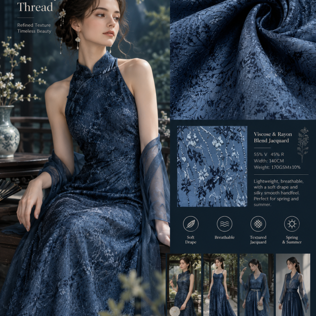 55%VISCOSE 45%RAYON BLEND FABRIC